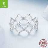 Silver Charm New Line High Grade Rhythm Ring European and American Fashion Light Luxury Style s925 Pure Silver Ring Jewelry