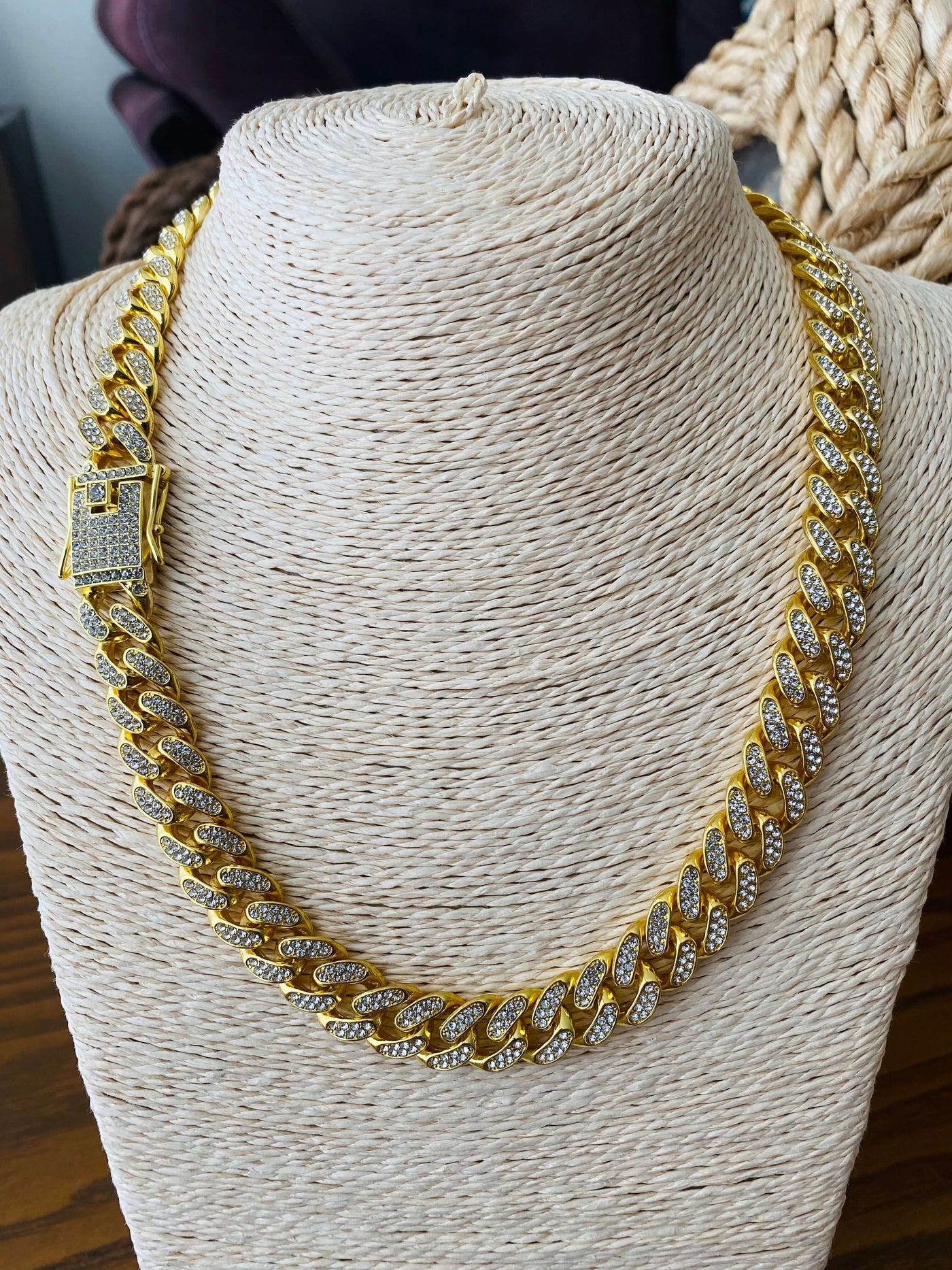 Cadena Cubana Clásica Dorada All In Men Joyeria