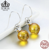 Ai Fule New S925 Sterling Silver Women's Earrings Simple Pineapple Earrings Inlaid Zircon Earrings SCE265