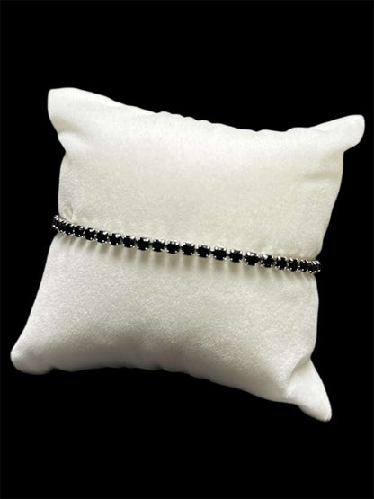 Pulsera Tenis 2 mm Plata Negra All In Men Joyeria
