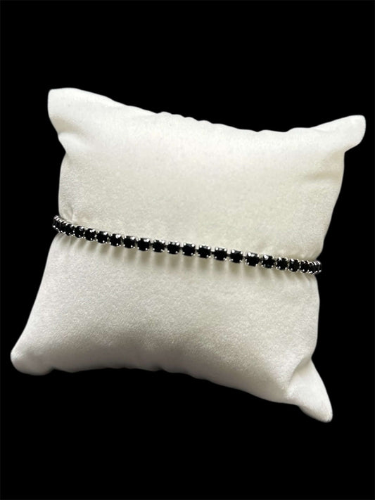 Pulsera Tenis 2 mm Plata Negra All In Men Joyeria