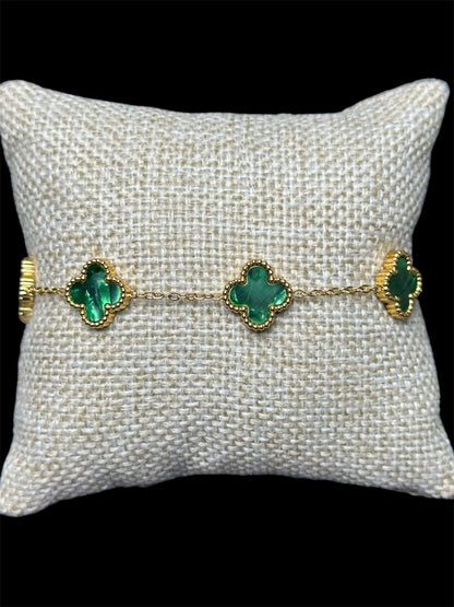 Pulsera VC Verde Dorada Acero Inoxidable All In Men Joyeria