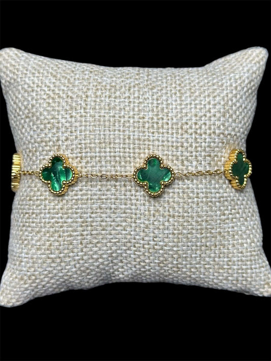 Pulsera VC Verde Dorada Acero Inoxidable All In Men Joyeria