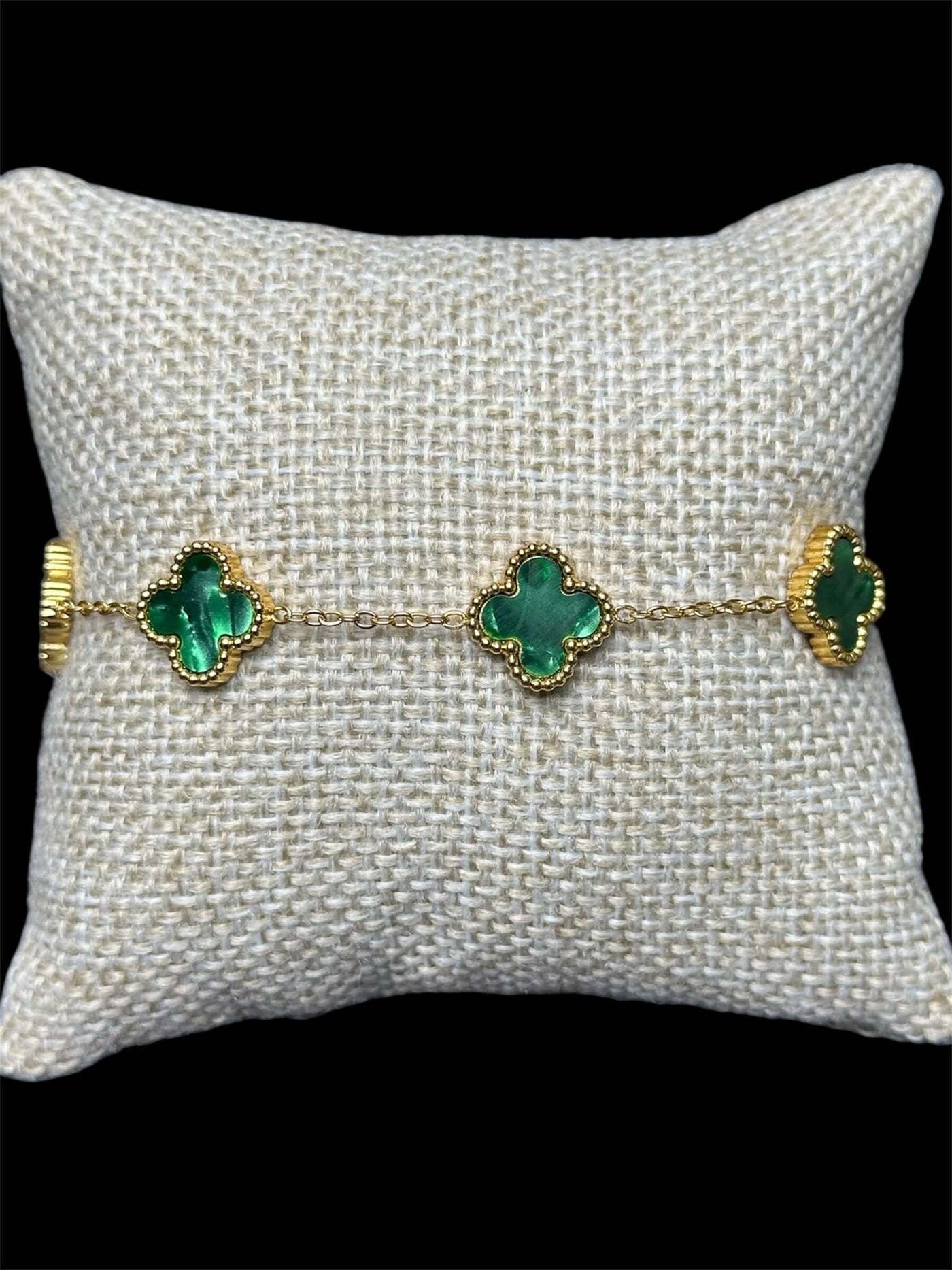Pulsera VC Verde Dorada Acero Inoxidable All In Men Joyeria