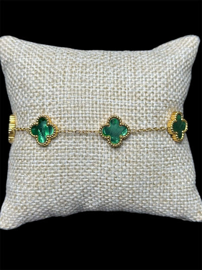 Pulsera VC Verde Dorada Acero Inoxidable All In Men Joyeria