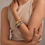 Geometric metal fashion bracelet Bracelet exaggerated snake bone lines African collar