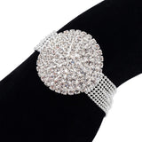 Ball Chain Link Silver Color Full Round Shape Bridal Bracelets Romantic Ladies Luxury Party Crystal Evening Bracelet
