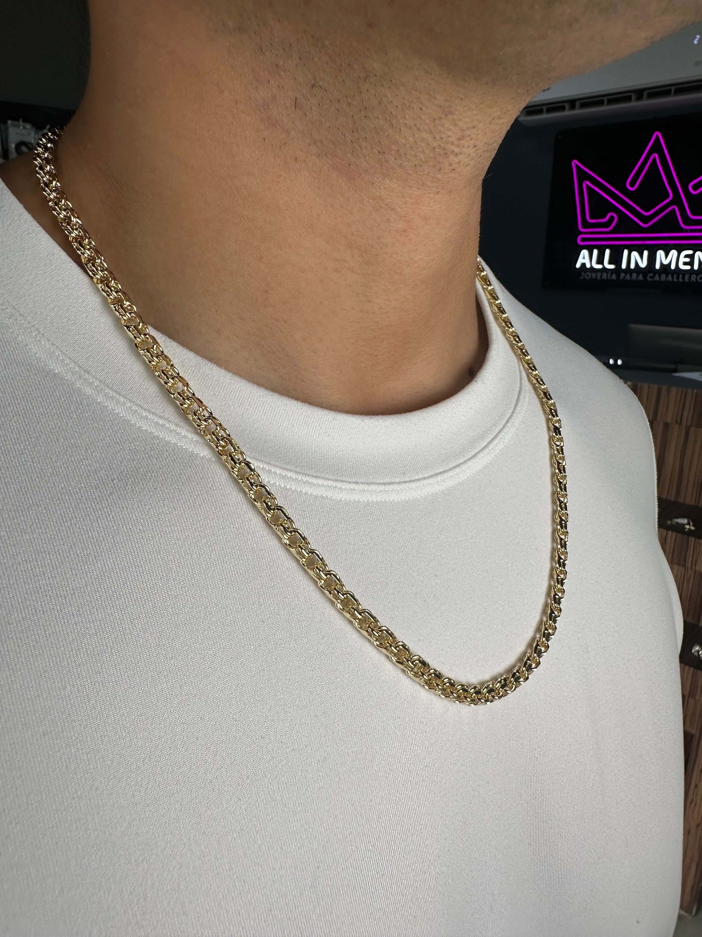 Cadena Tejido Chino 6 mm All In Men Joyeria