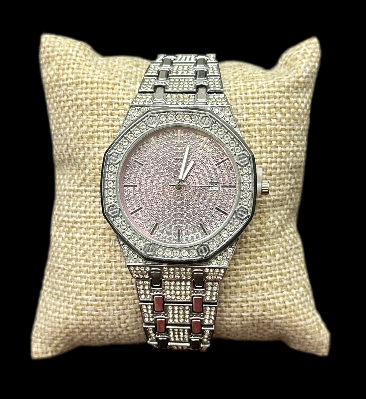 Reloj Zirconias Hexagonal Plata All In Men Joyeria