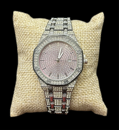 Reloj Zirconias Hexagonal Plata All In Men Joyeria