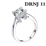 Eight Heart Eight Arrow Zircon Imitation Moissanite Ring for Women and Men's Six Claw Wedding Ring