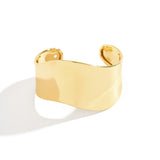 Wide smooth irregular personalized metal bracelet Bracelet C-shaped open bracelet