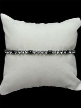 Pulsera Tenis 3 mm Plata Negra Cuadrado All In Men Joyeria