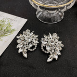 Water Diamond Zircon Flower Silver Needle Earrings Earrings Female Earrings