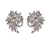 Water Diamond Zircon Flower Silver Needle Earrings Earrings Female Earrings