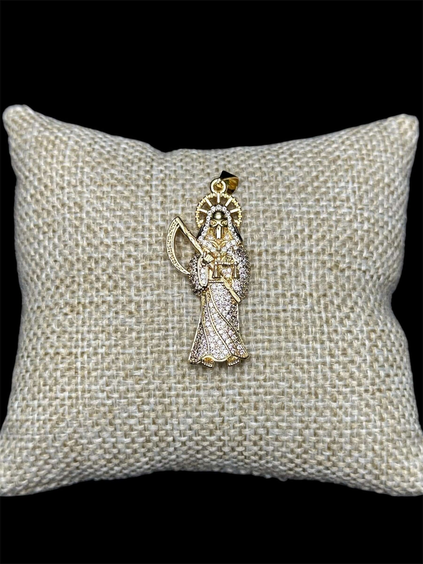 Dije Santa Muerte Zirconias 4 cm All In Men Joyeria