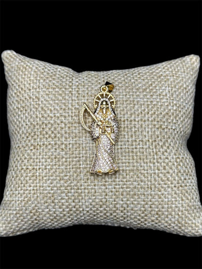 Dije Santa Muerte Zirconias 4 cm All In Men Joyeria