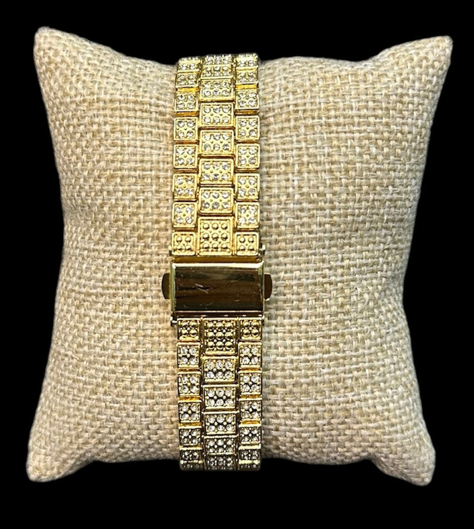 Reloj Dorado Zirconias Fondo Azul All In Men Joyeria