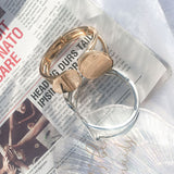 Women Statement Alloy Cuff Opening Rough Bangles Fashion Jewelry Party Wedding