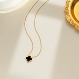 13mm double-sided clover set necklace bracelet women's set