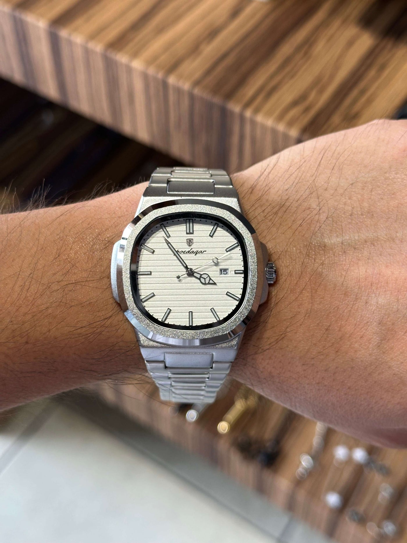 Reloj Plata Fondo Blanco All In Men Joyeria