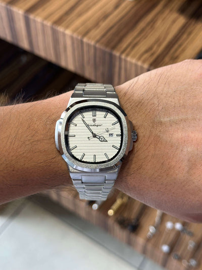 Reloj Plata Fondo Blanco All In Men Joyeria