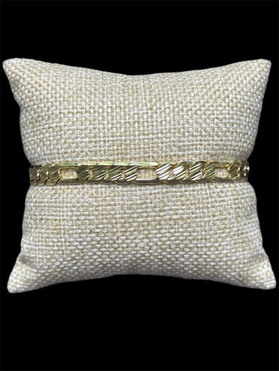 Pulsera Figaro 6 mm Oro Laminado 18 K All In Men Joyeria