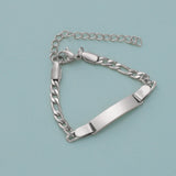 Unique Fashionable Kids' Gift  Style Stainless Steel Engravable Children's Bracelet
