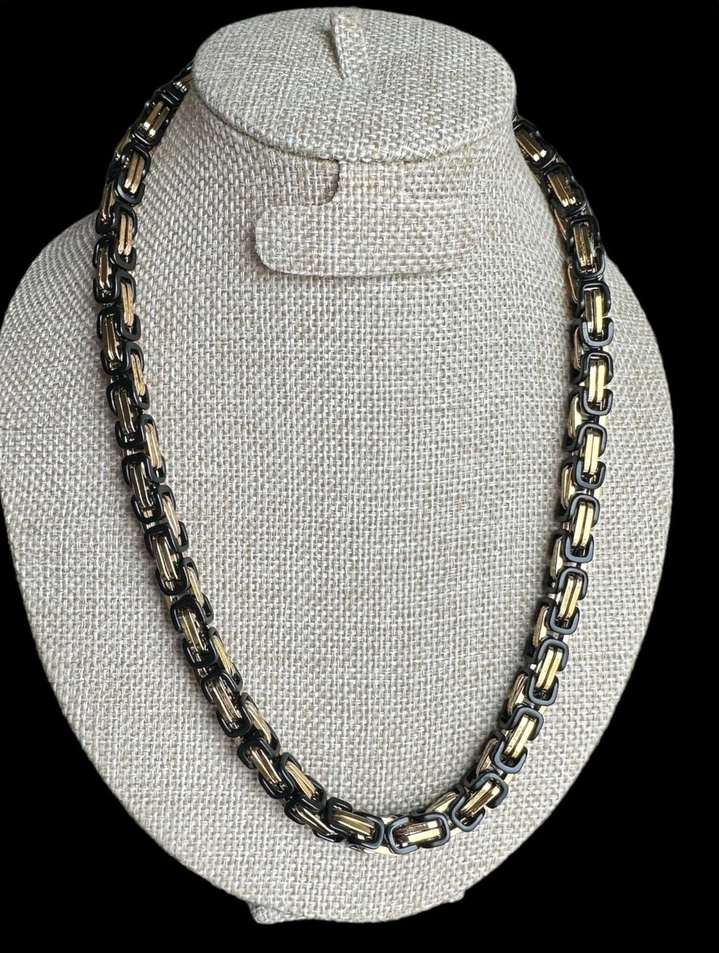 Cadena Negra con Dorado 8 mm All In Men Joyeria