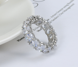 luxury 925 sterling silver wedding band eternity ring for women big gift for ladies love wholesale lots bulk jewelry R4577