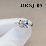Eight Heart Eight Arrow Zircon Imitation Moissanite Ring for Women and Men's Six Claw Wedding Ring