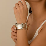 Metal style temperament niche versatile bracelet Bracelet irregular opening bracelet