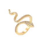 European and American snake shaped opening ring female INS niche personality ring