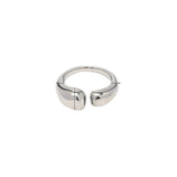 18K electroplated stainless steel short ring for women with adjustable opening ring