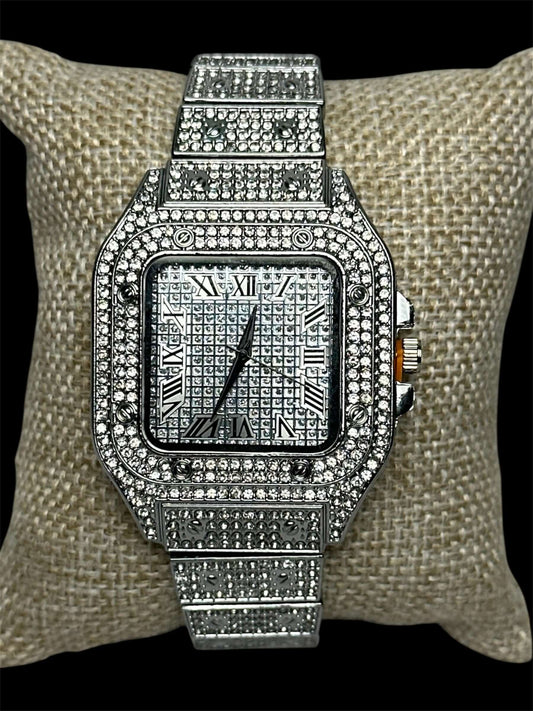 Reloj Crtr Full Iced Plata All In Men Joyeria