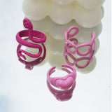 Metal Snake Ring Set Ins Style Creative Fashion Geometric Ring Niche Design Jewelry Women