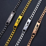 Customized 3-5 days Stainless steel Mama Bear Mother's Day gift engraved titanium steel bracelet