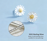 S925 Sterling Silver Daisy Stud Earrings for Women