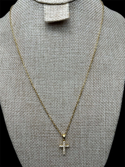 Cadena Dije Cruz Zirconias 1.5 cm All In Men Joyeria