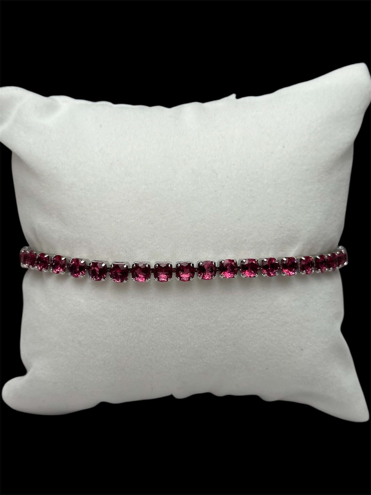 Pulsera Tenis 3 mm Plata Morada All In Men Joyeria