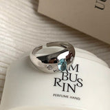 Dopamine love colored zircon diamond ring female niche index finger high-end fashion personality open ring