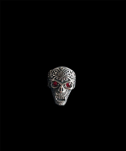 Anillo Calavera Plata Ojos Rojos All In Men Joyeria