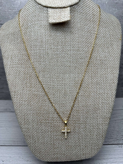 Cadena Dije Cruz Zirconias 1.5 cm All In Men Joyeria