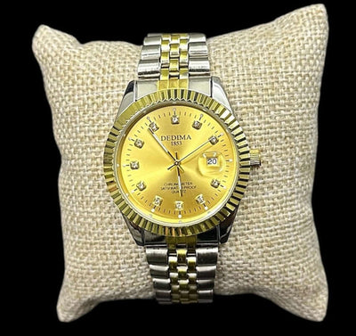 Reloj Tipo Rlx Combinado Dorado All In Men Joyeria
