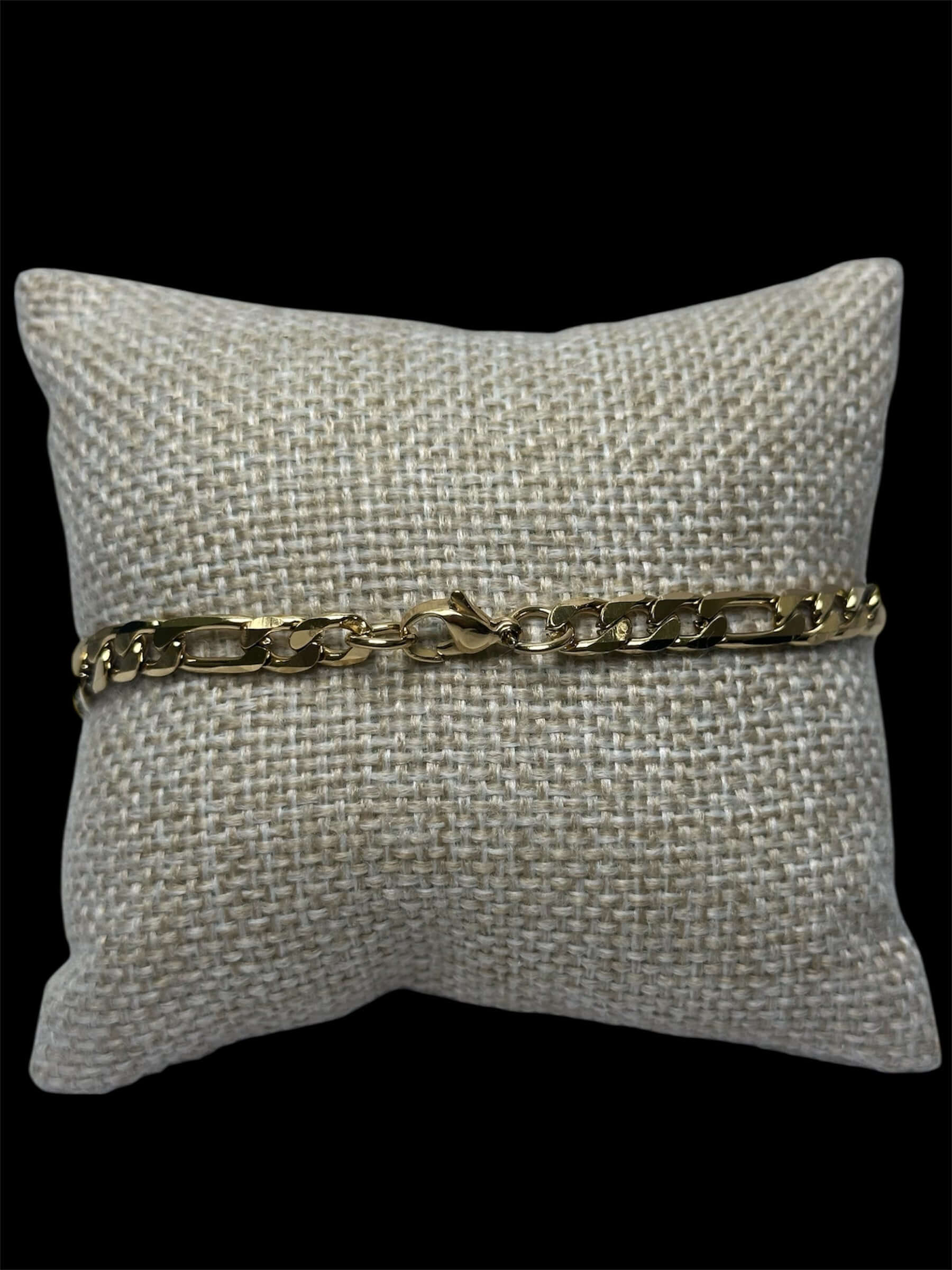 Set Dorado Tipo Crtr Plano 5 mm All In Men Joyeria