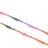 Irregular mixed color zircon necklace for women's fashion