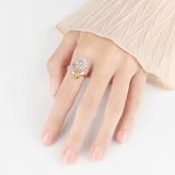 Personality Versatile Rotatable Adjustable Relief Anxiety Stress Silver Plated Zircon Ring