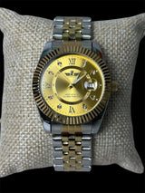 Reloj Tipo Rlx Combinado Dorado All In Men Joyeria