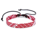 Arabic Headscarf Same Color Multi Color Ethnic Style Bracelet Original Handmade Weaving Fabric Bracelet