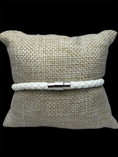 Pulsera Blanca Cuero All In Men Joyeria